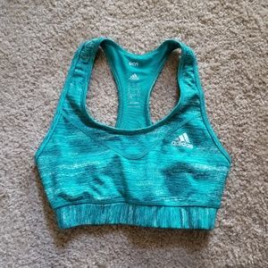 Teal Adidas sports bra